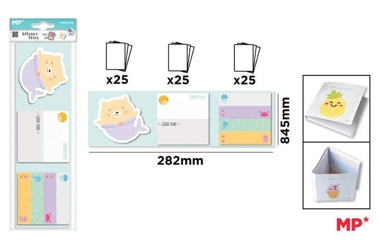 Mp Main Paper, karteczki samoprzylepne, morskie