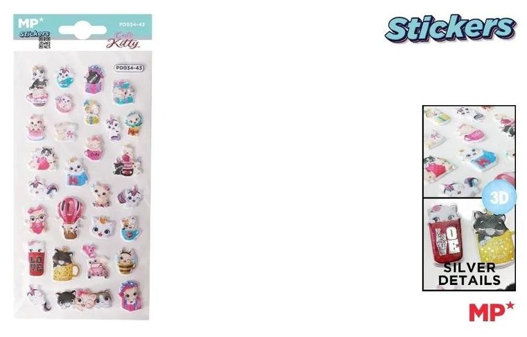 MP Main Paper, naklejki 3D, kotki