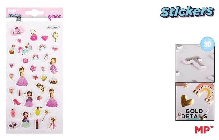 MP Main Paper, naklejki 3D, księżniczki