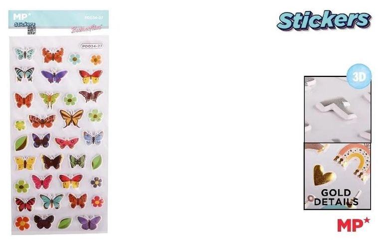 MP Main Paper, naklejki 3D, motyle