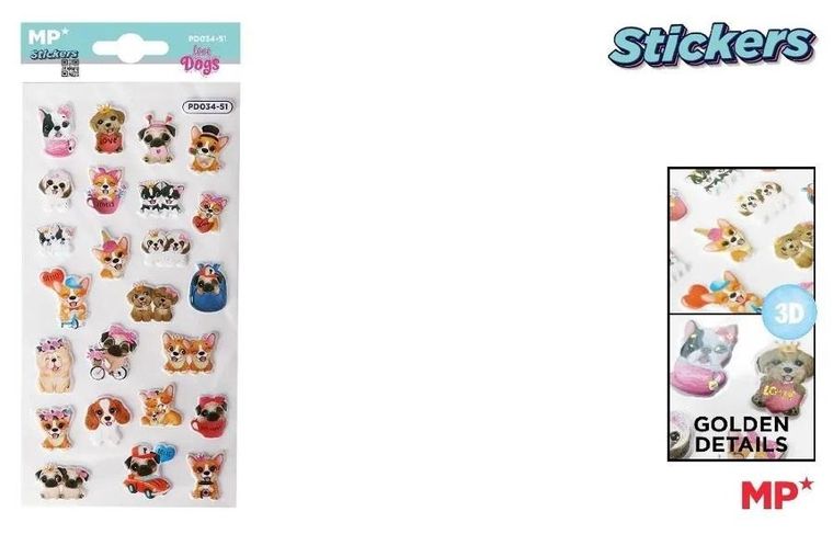 MP Main Paper, naklejki 3D, pieski