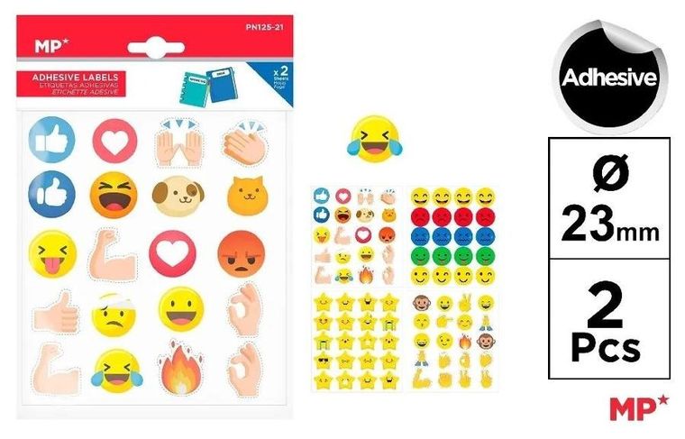 MP Main Paper, naklejki, emotikony