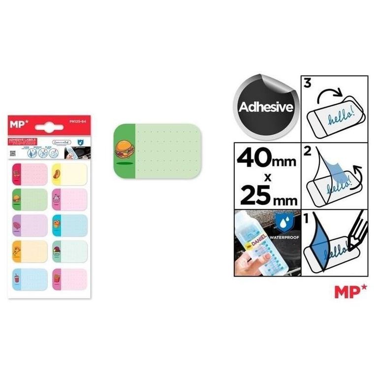 Mp Main Paper, naklejki imienne, 2 szt.