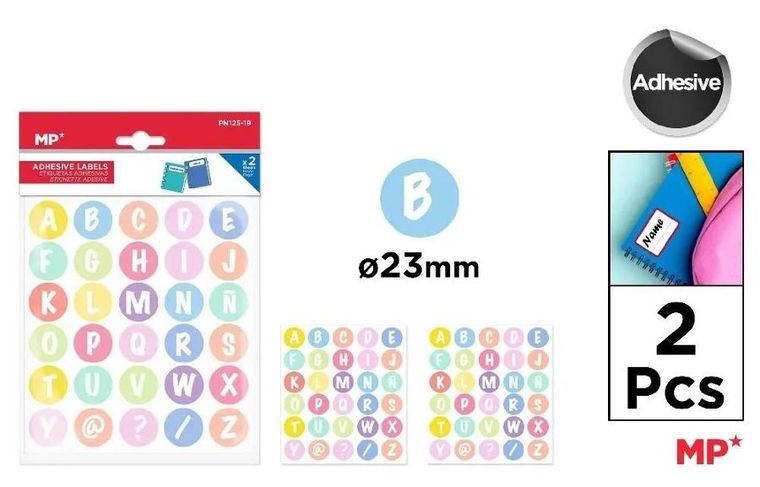 MP Main Paper, naklejki, literki, 23 mm