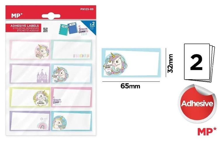 MP Main Paper, naklejki na zeszyty, Jednorożce