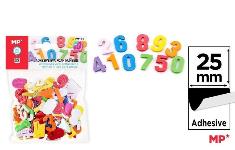Mp Main Paper, naklejki z pianki EVA, literki