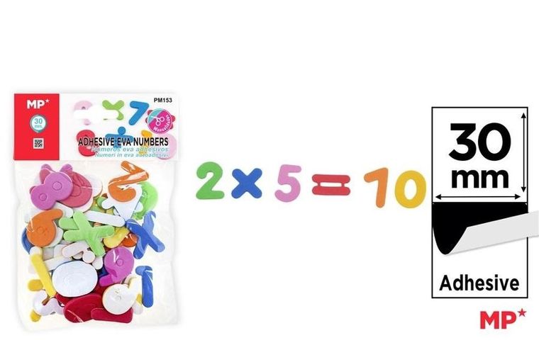 Mp Main Paper, naklejki z pianki EVA, numerki