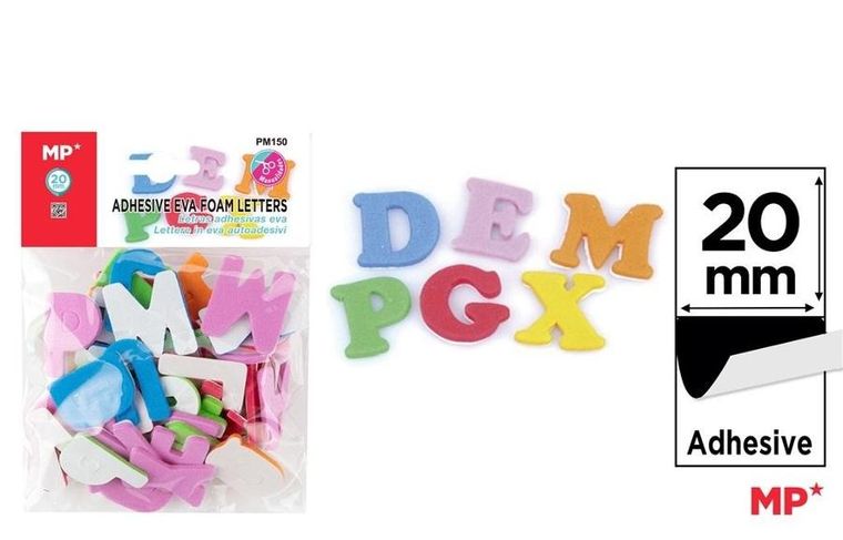 Mp Main Paper, naklejki z pianki, literki