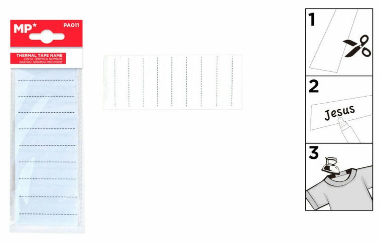 MP Main Paper, naprasowanka do podpisywania ubrań