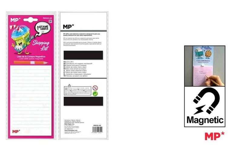 Mp Main Paper, notes magnetyczny na lodówkę z ołówkiem, 1 szt.