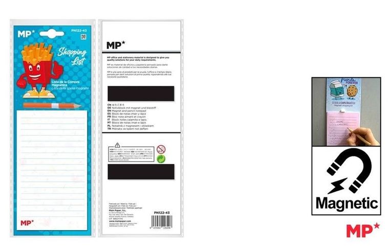 Mp Main Paper, notes magnetyczny na lodówkę z ołówkiem, 1 szt.