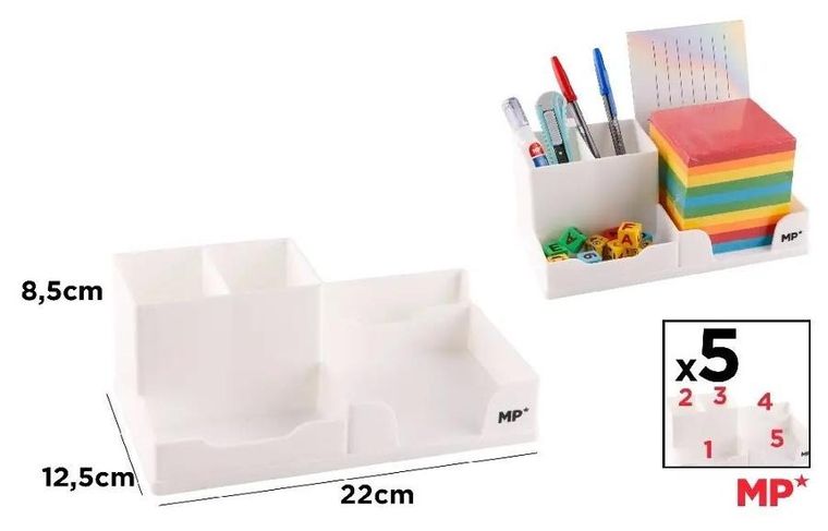 MP Main Paper, organizer na biurko, biały