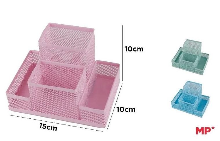 MP Main Paper, organizer na biurko, siatkowy metalowy, 15-10 cm, 1 szt.