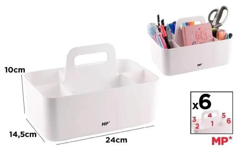 MP Main Paper, organizer na biurko z uchwytem, biały
