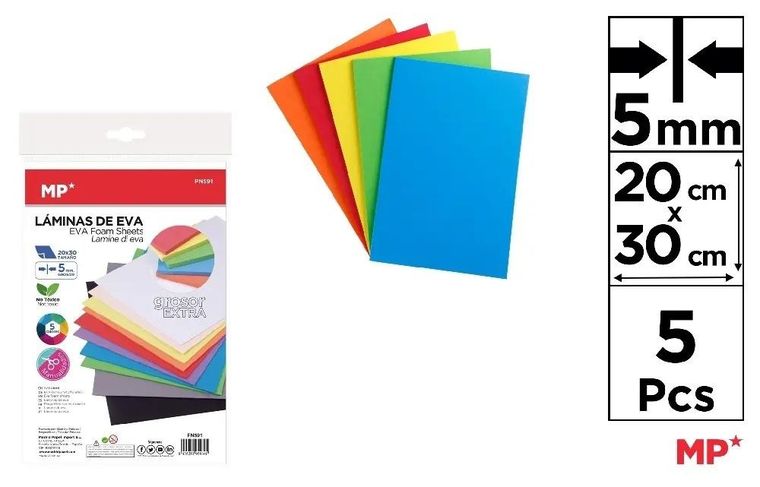 MP Main Paper, pianka dekoracyjna, 5 mm, 20-30 cm, 5 kolorów