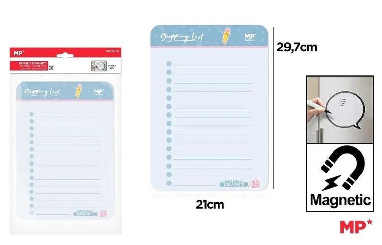 MP Main Paper, planer magnetyczny, lista zakupów, 29,7-21 cm