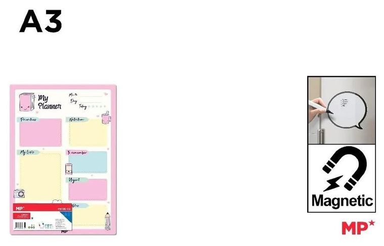 MP Main Paper, planer miesięczny, osobisty, magnetyczny, A3