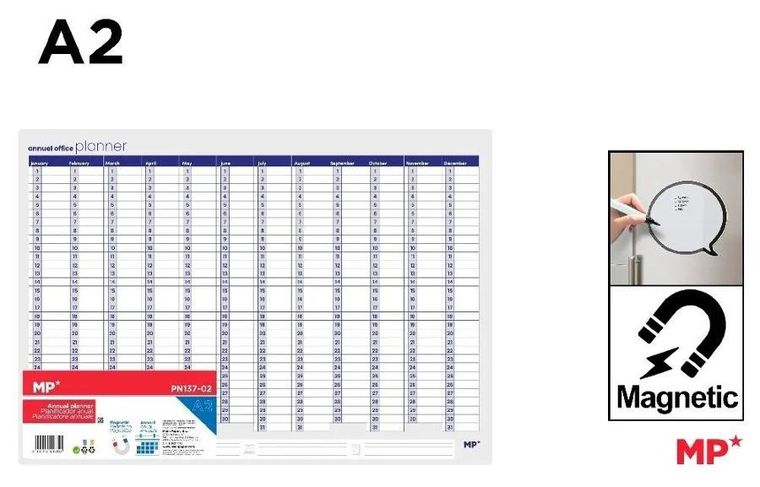 MP Main Paper, planer roczny, magnetyczny, A2