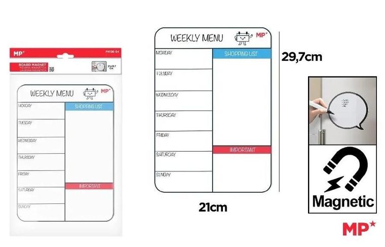 MP Main Paper, planer tygodniowy, magnetyczny, A4
