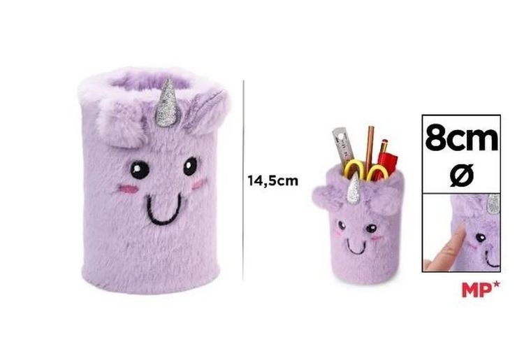 MP Main Paper, pojemnik na przybory szkolne, pluszowy, Unicorn
