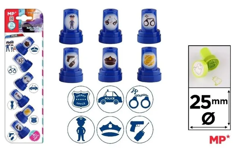 Mp Main Paper, stempelki, policja, 6 szt.