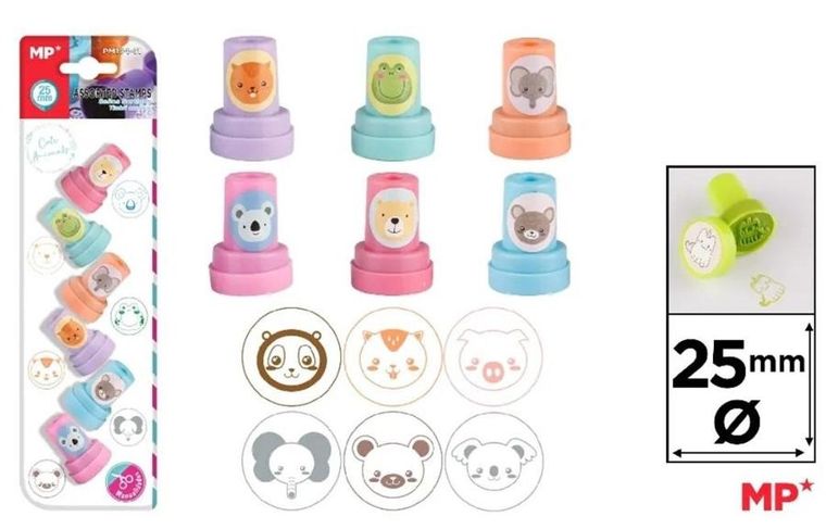 MP Main Paper, stempelki, zwierzęta, 6 szt.