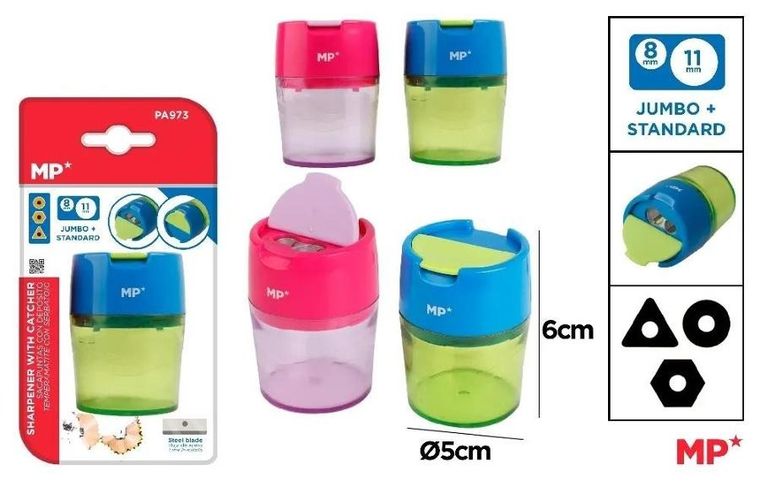 MP Main Paper, temperówka z pojemnikiem, podwójna, 1 szt.