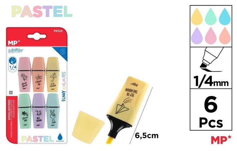 Mp Main Paper, zakreślacz fluorescencyjny, 6 kolorów