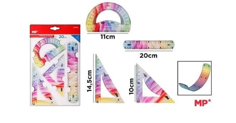 MP Main Paper, zestaw geometryczny, wielokolorowy, 4 elementy