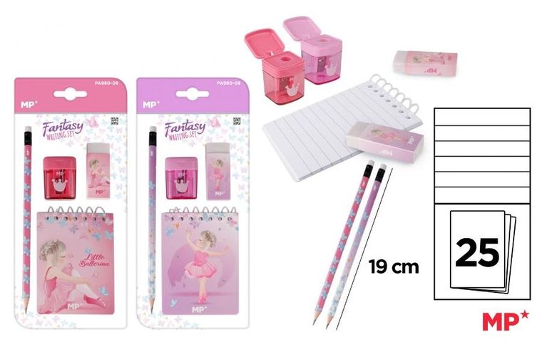 MP Main Paper, zestaw piśmienniczy, Balet, 4 elementy, 1 szt.