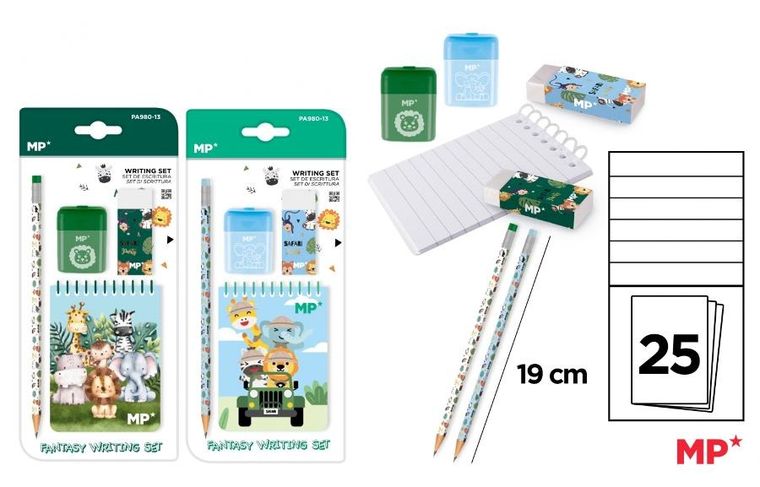 MP Main Paper, zestaw piśmienniczy, Safari, 4 elementy, 1 szt.