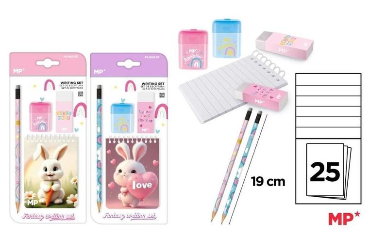 MP Main Paper, zestaw piśmienniczy, Zajączki, 4 Elementy, 1 szt.