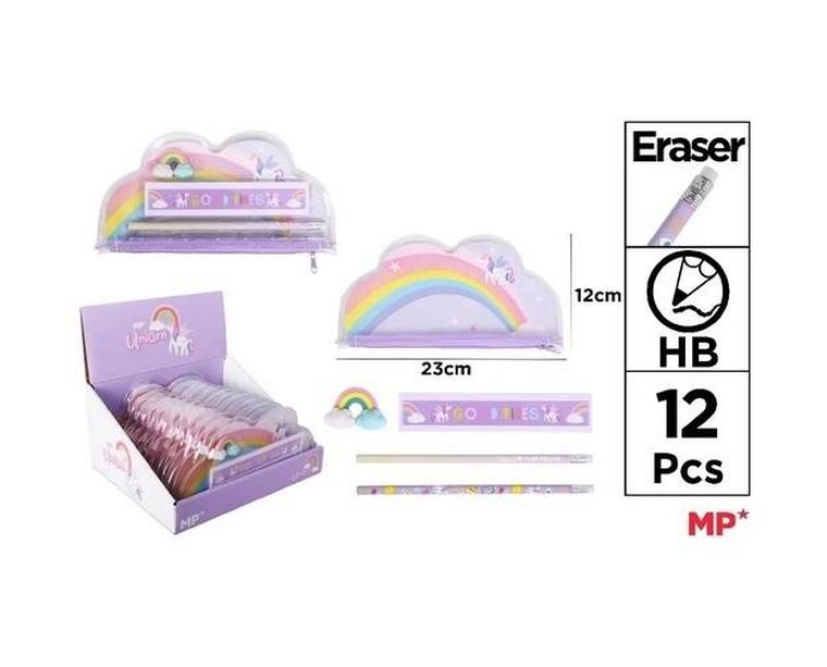 MP Main Paper, zestaw przyborów szkolnych z saszetką, unicorn