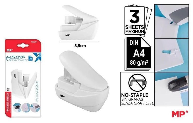 MP Main Paper, zszywacz bezszywkowy, 3 arkusze