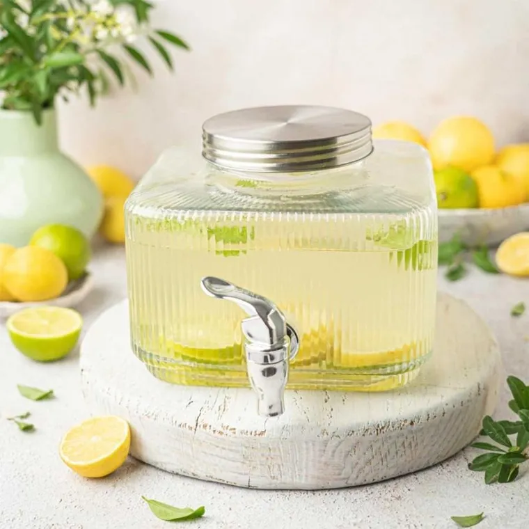 Mplco, słój z kranikiem, szklany, 3l