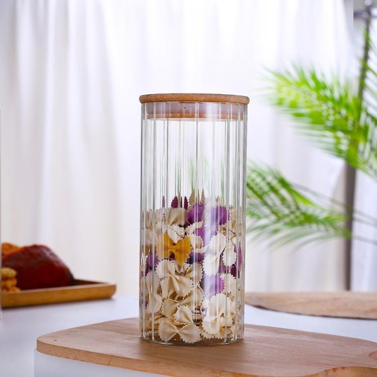 Mplco, szklany pojemnik kuchenny na produkty sypkie, bande, 1l