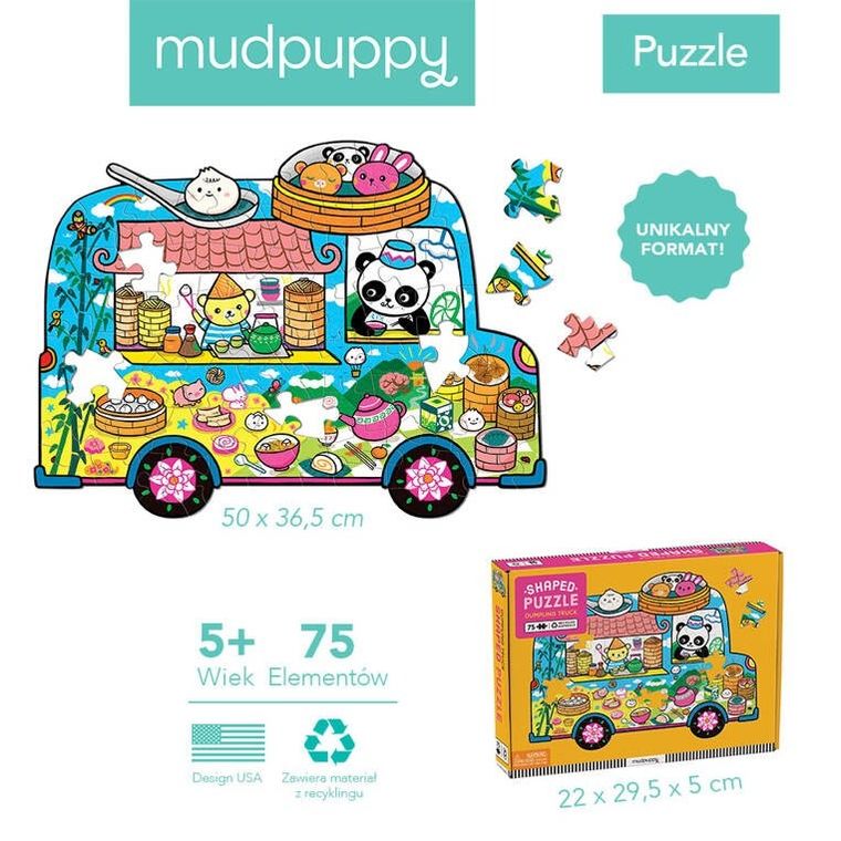 Mudpuppy, Food Truck, puzzle konturowe, 75 elementów