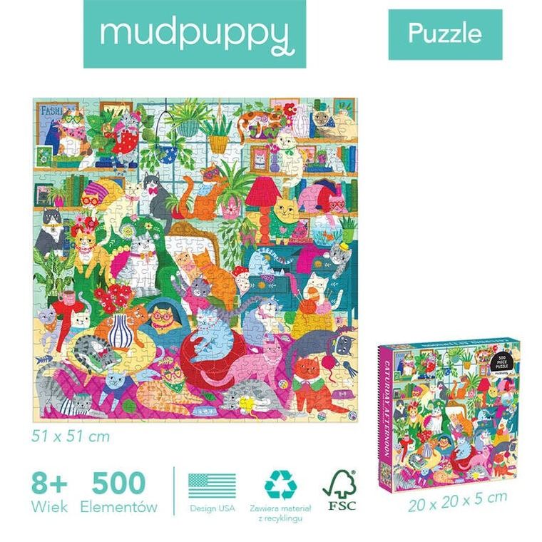Mudpuppy, Kocie popołudnie, puzzle, 500 elementów