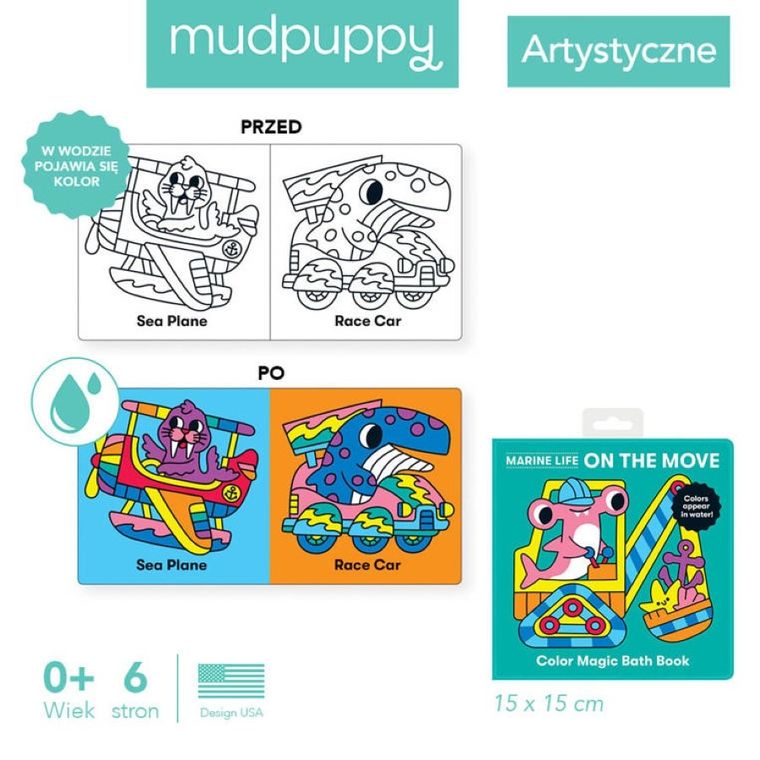 Mudpuppy, magiczna książeczka do kąpieli, Podwodni kierowcy