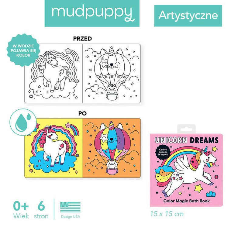 Mudpuppy, Marzenia jednorożca, magiczna książeczka do kąpieli