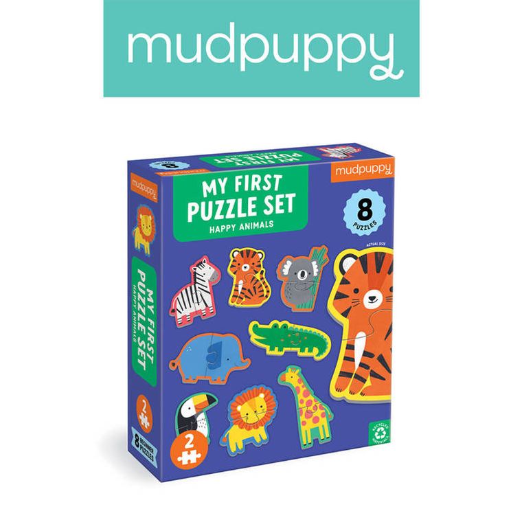 Mudpuppy, Szczęśliwe zwierzątka, Pierwsze puzzle, 8 elementów