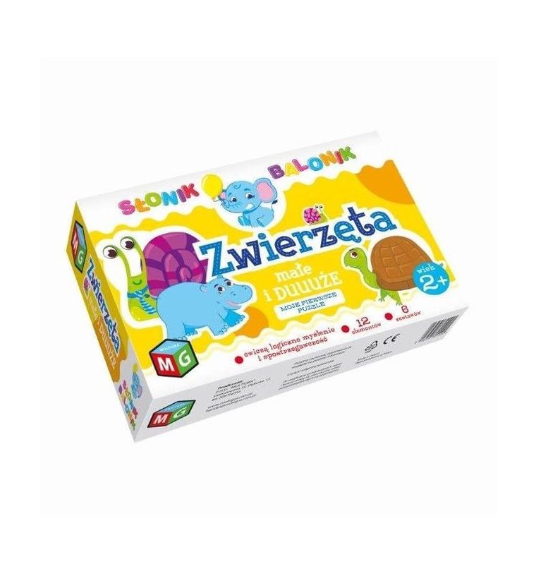 Multigra, Zwierzęta duże i małe, Słonik, Balonik, puzzle, 6-2 elementy