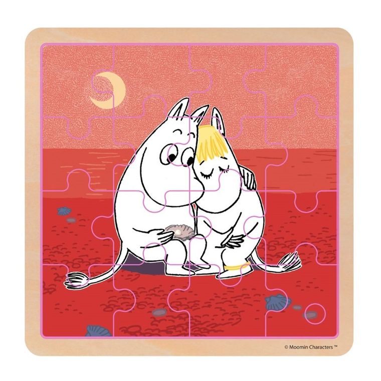 Muminki, Troska, puzzle drewniane, 16 elementów