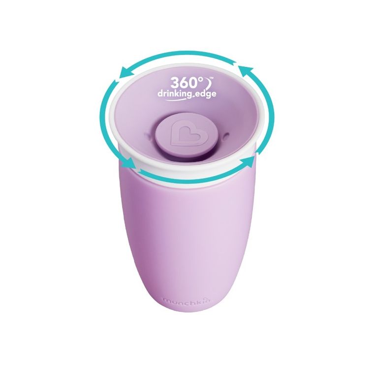 Munchkin, Miracle 360°, kubek, fioletowy, 296 ml