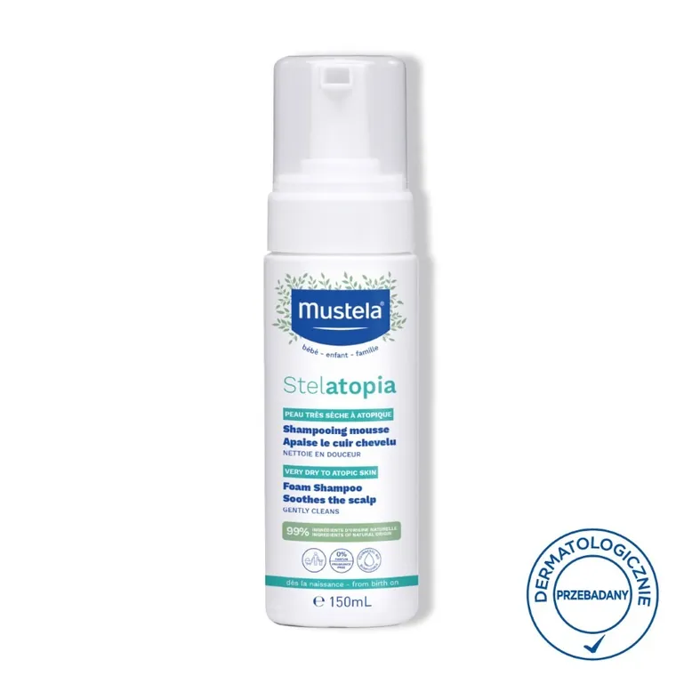 Mustela, Stelatopia Foam Shampoo, szampon w piance, 150 ml