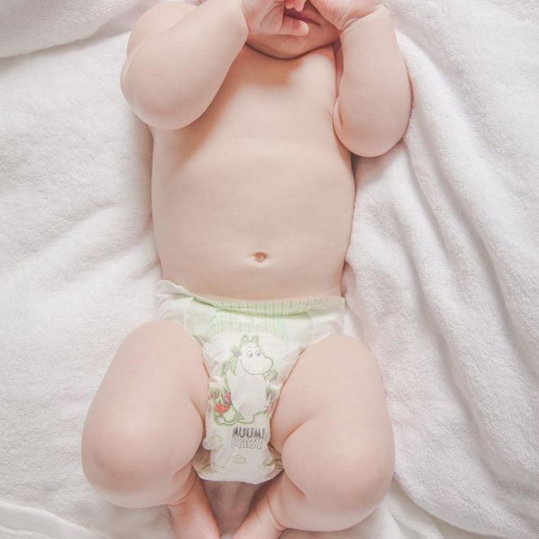 Muumi Baby, Eko, pieluszki, rozmiar 2, 3-6 kg, 56 szt.