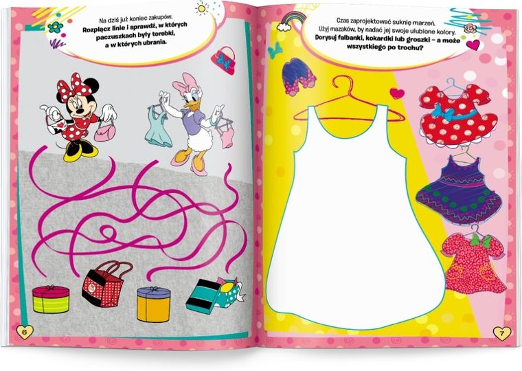 Myszka Minnie. 100 brokatowych naklejek