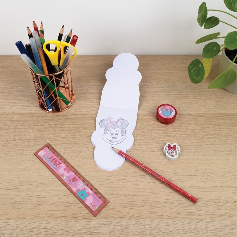 Myszka Minnie, zestaw przyborów szkolnych, 5 elementów