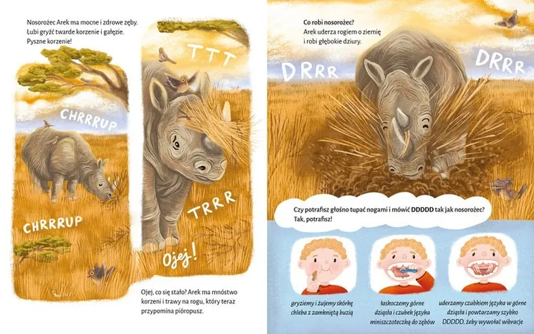 Na językach dzikich zwierząt. Trrrudne historyjki logopedyczne z głoską R