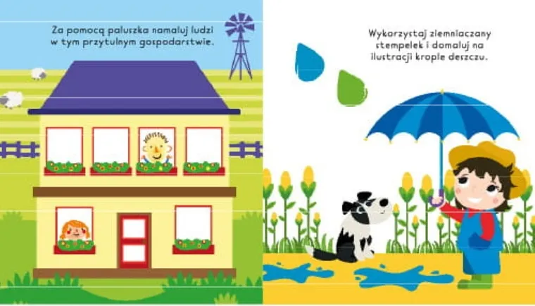 Na wsi. Maluj paluszkiem